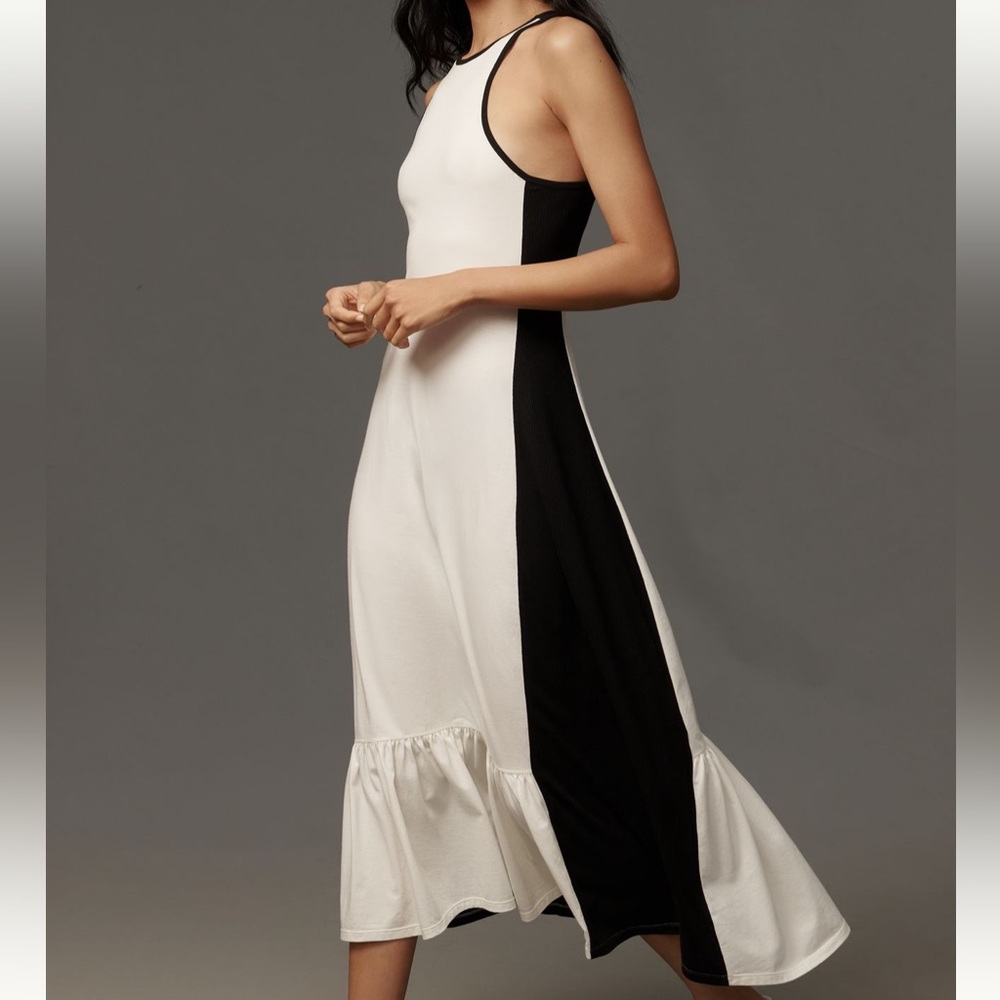 *Anthropologie Daily Practice Colorblock Racer Midi Dress
